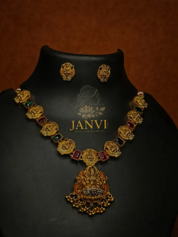Temple Lakshmi Necklace Set