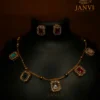Multi Colour Square Mangalasutra Necklace